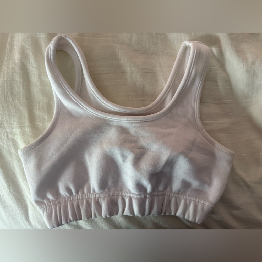 White Athletic Sports Bra